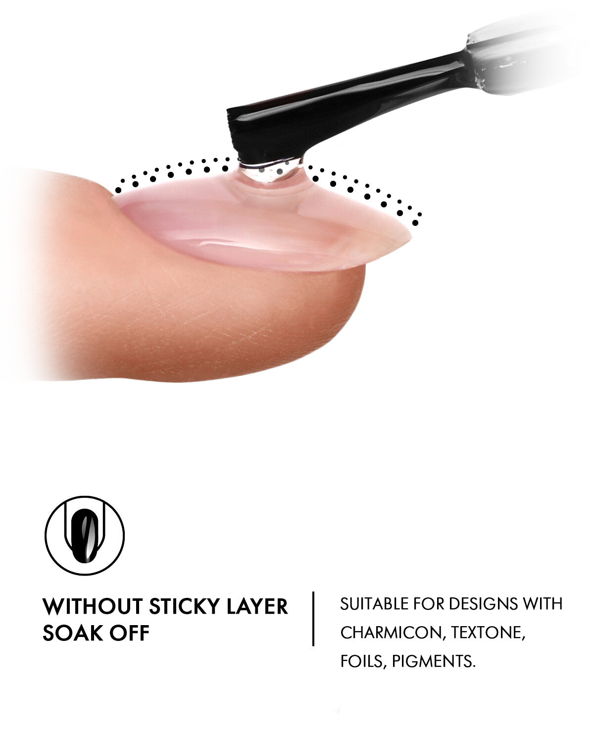 Top gel Tackless (without sticky layer) 100 ml.