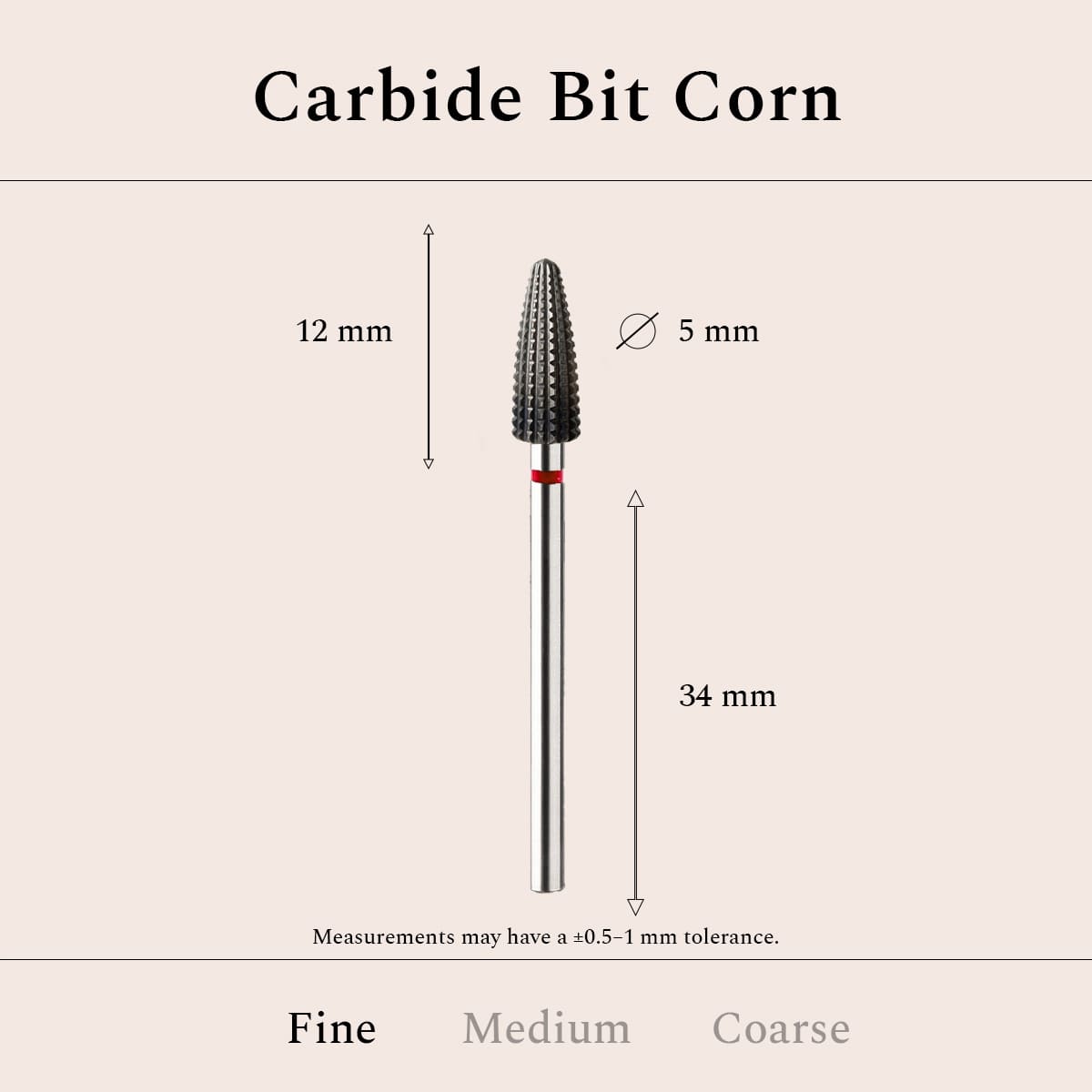 Carbide Bit Corn Fine 5 mm