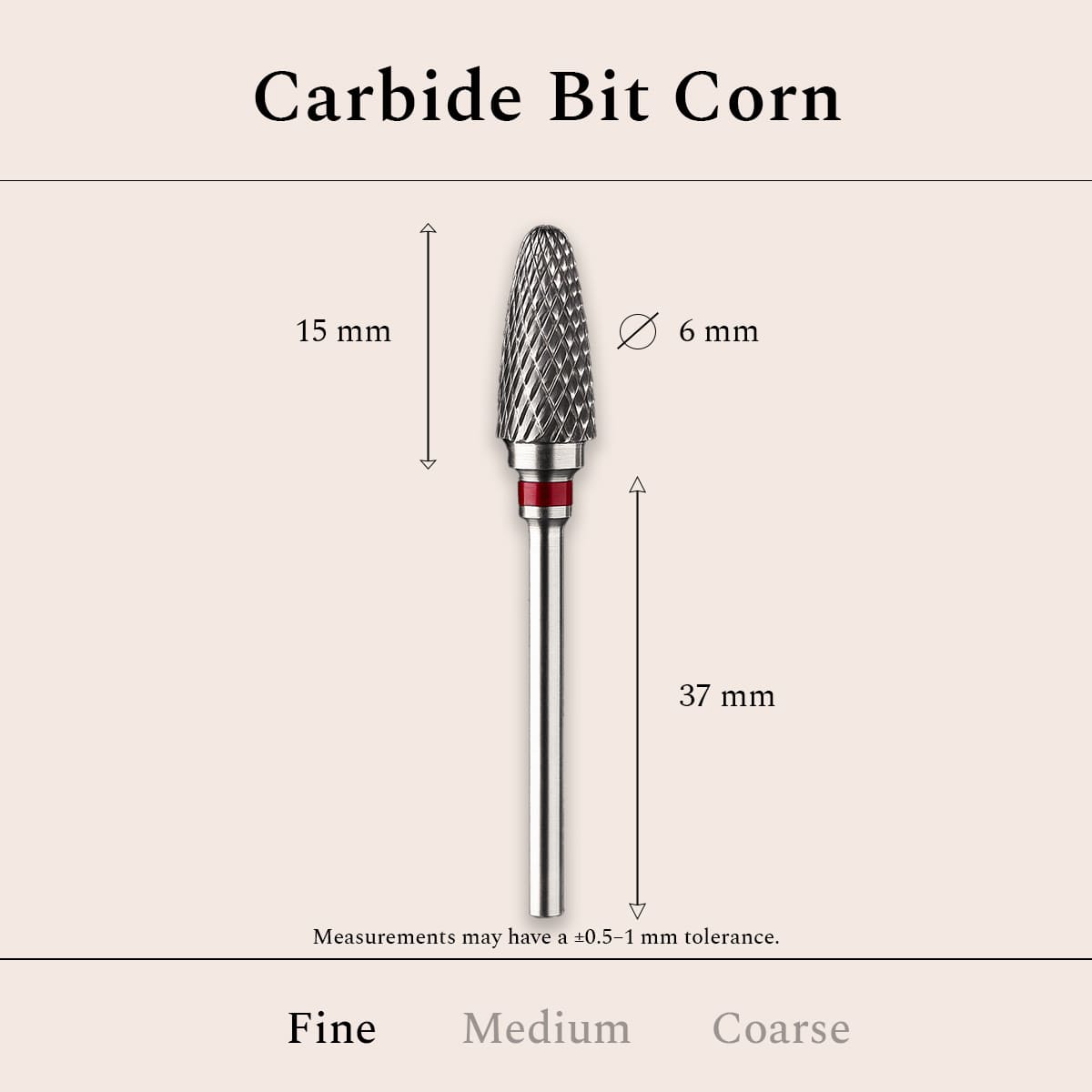 Carbide Bit Corn Fine 6 mm