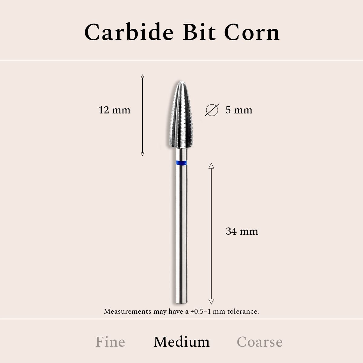 Carbide Bit Corn Medium 5 mm
