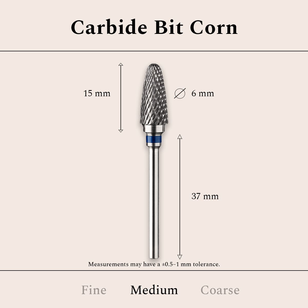 Carbide Bit Corn Medium, 6 mm
