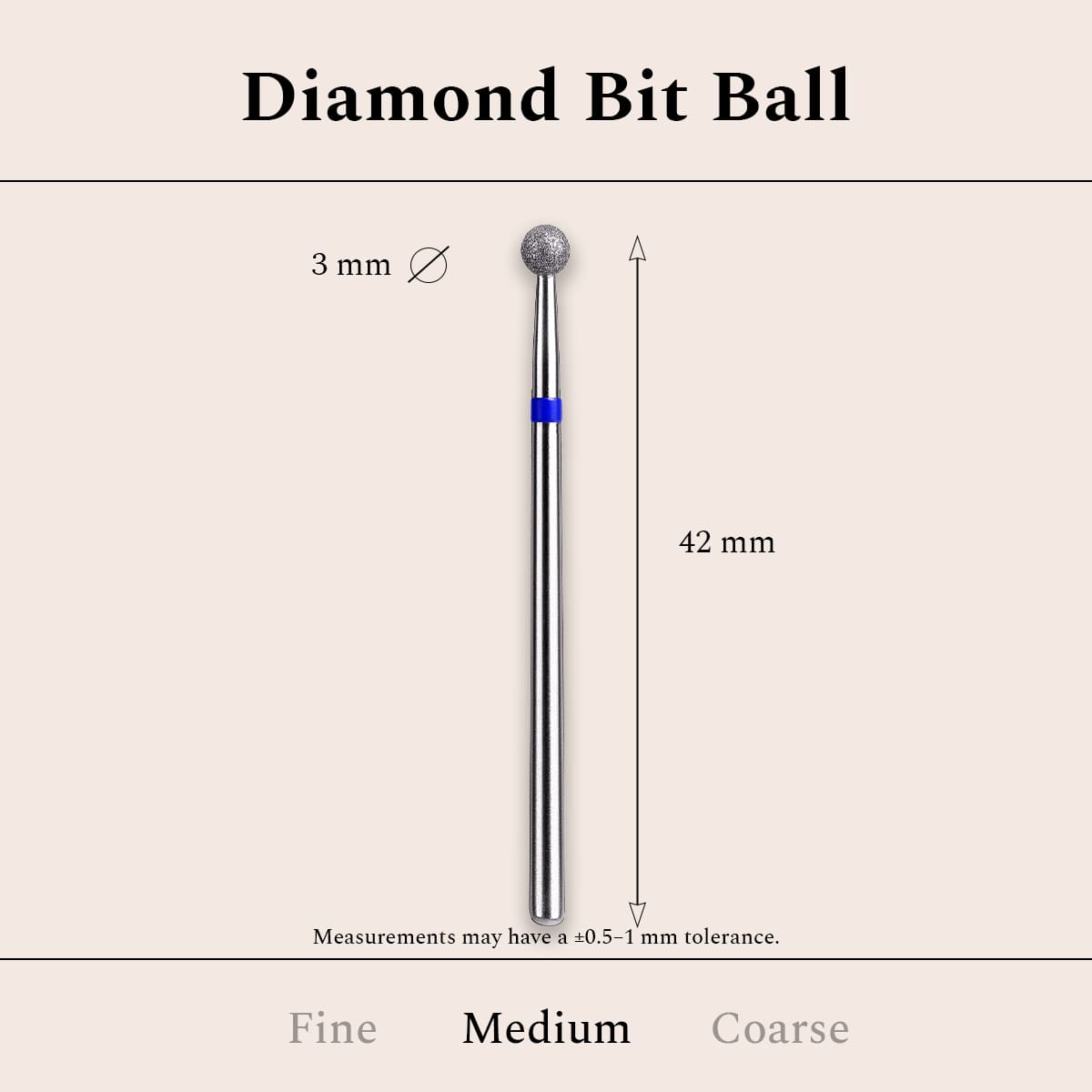 Diamond Bit Ball Medium 3 mm