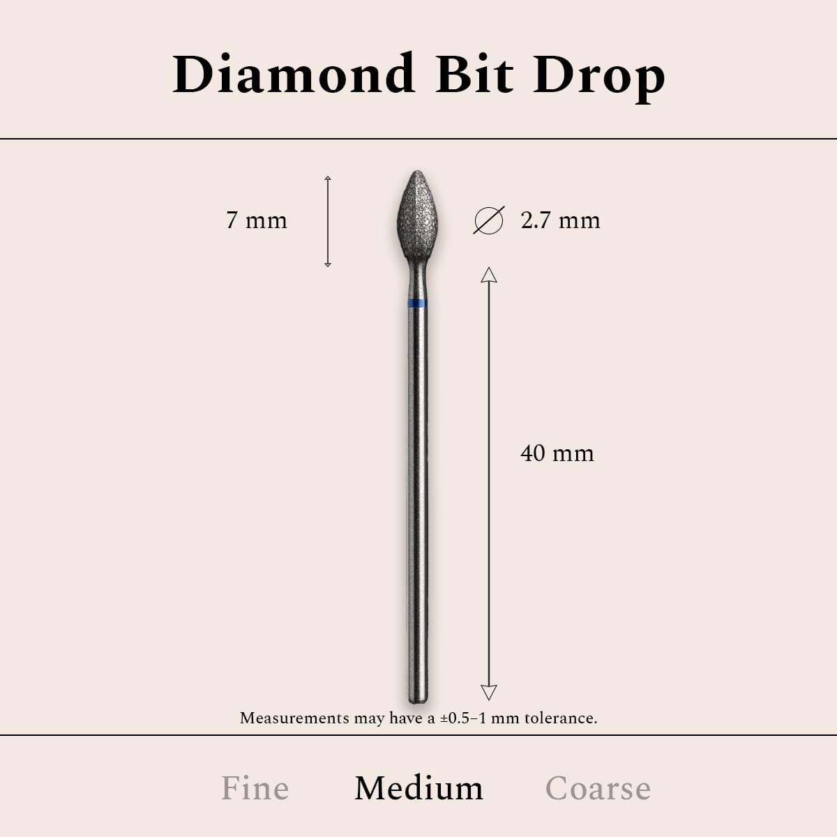 Diamond Bit Drop Medium 2,7 mm