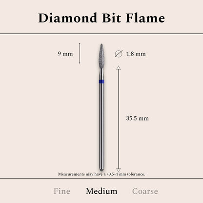 Diamond Bit Flame Medium, 1.8 mm