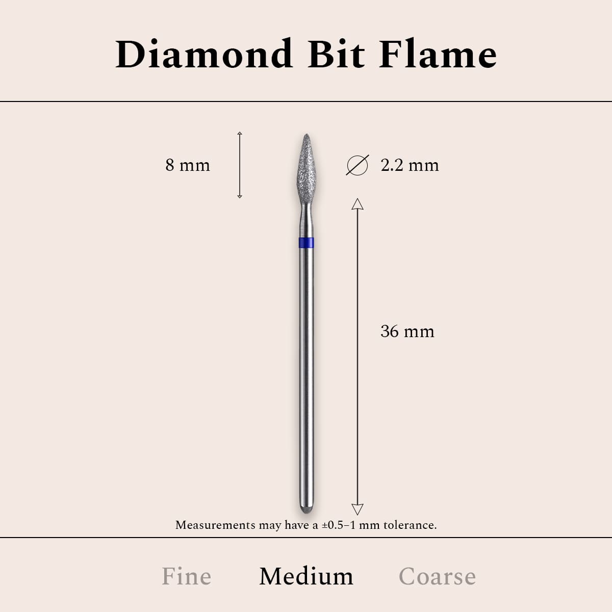 Diamond Bit Flame Medium 2,2 mm
