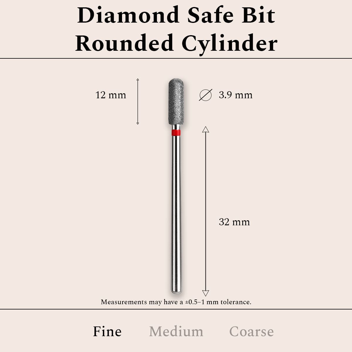 Diamons Safe Bit Rounded Cylinder Fine, 3.9 mm