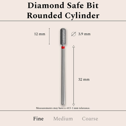 Diamons Safe Bit Rounded Cylinder Fine, 3.9 mm