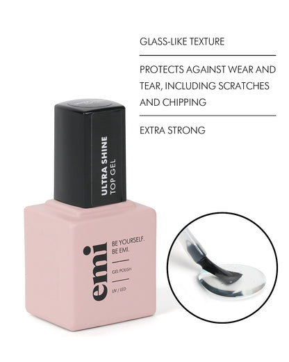 E.MiLac Ultra Shine Top Gel, 15 ml.