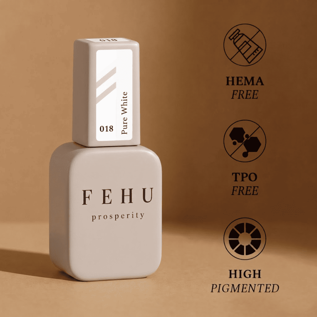 Gel Polish #018 Pure White, 12 ml.