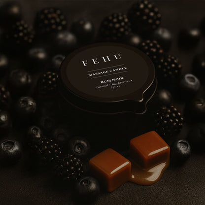Massage Candle Rum Noir, 100 g.