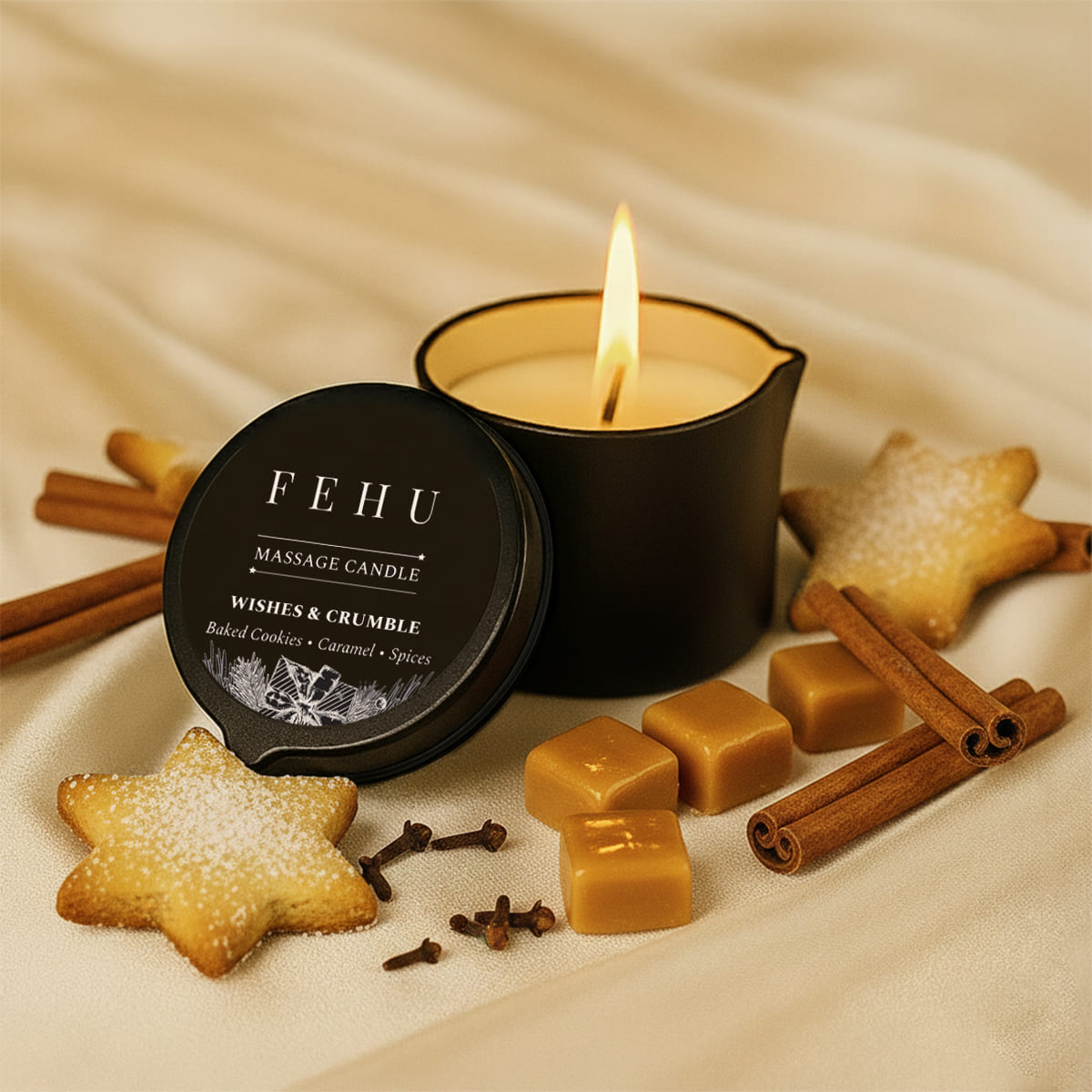Massage Candle Wishes & Crumble, 30 g.