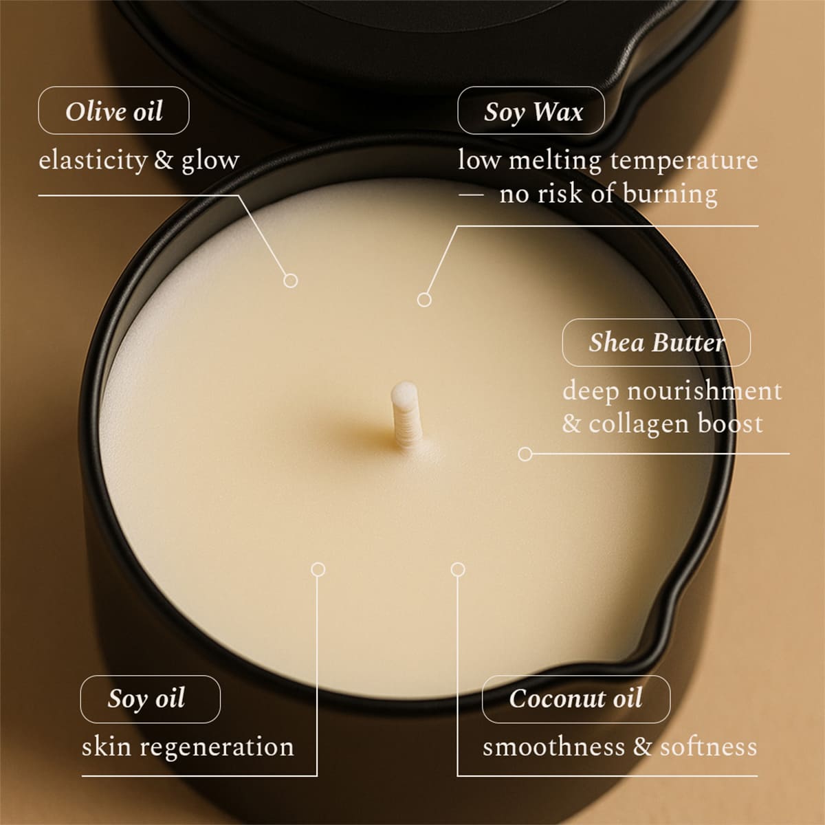 Massage Candle Wishes & Crumble, 30 g.