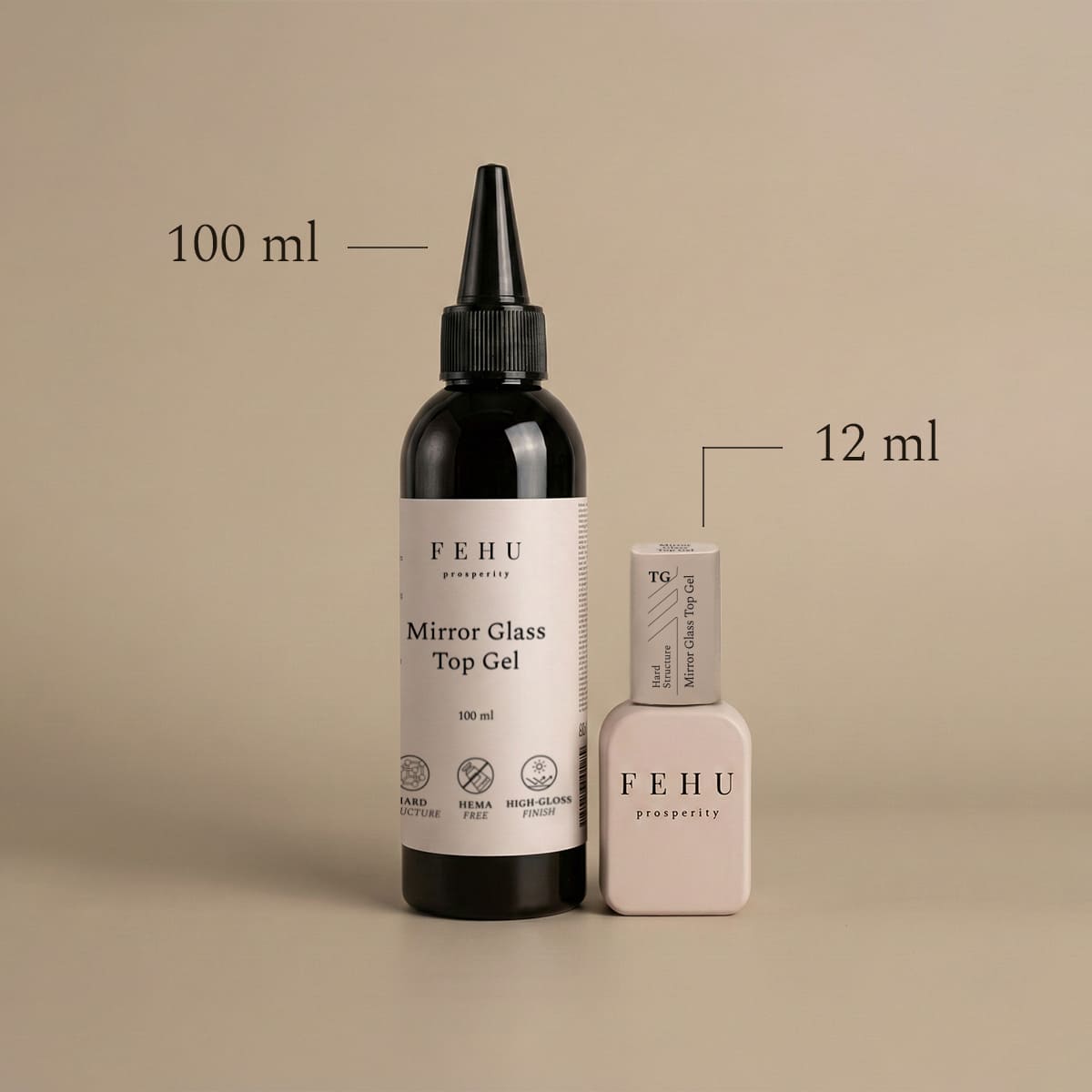 Mirror Glass Top Gel, 100 ml.