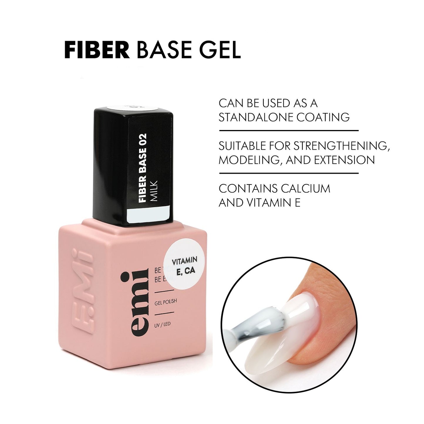 Fiber Base Gel Milk #2, 15 ml.