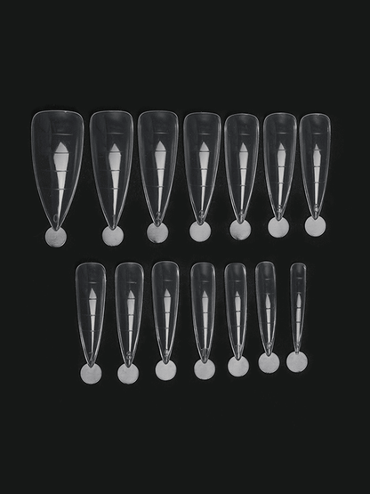 Plastic nail forms, almond