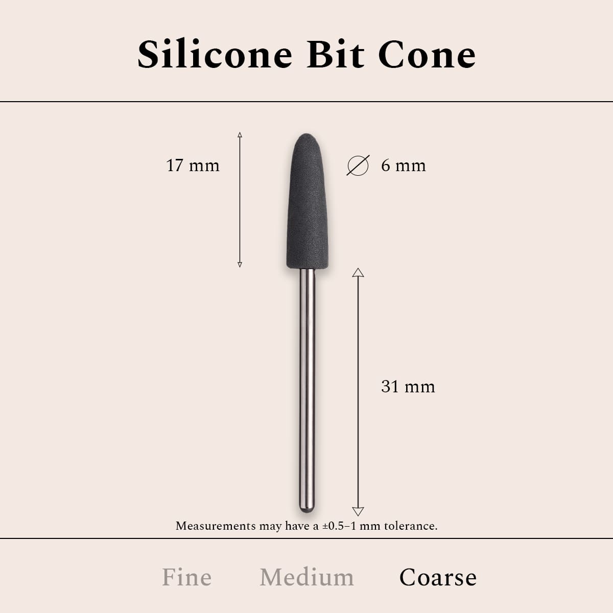 Silicone Bit Cone Coarse 6 mm