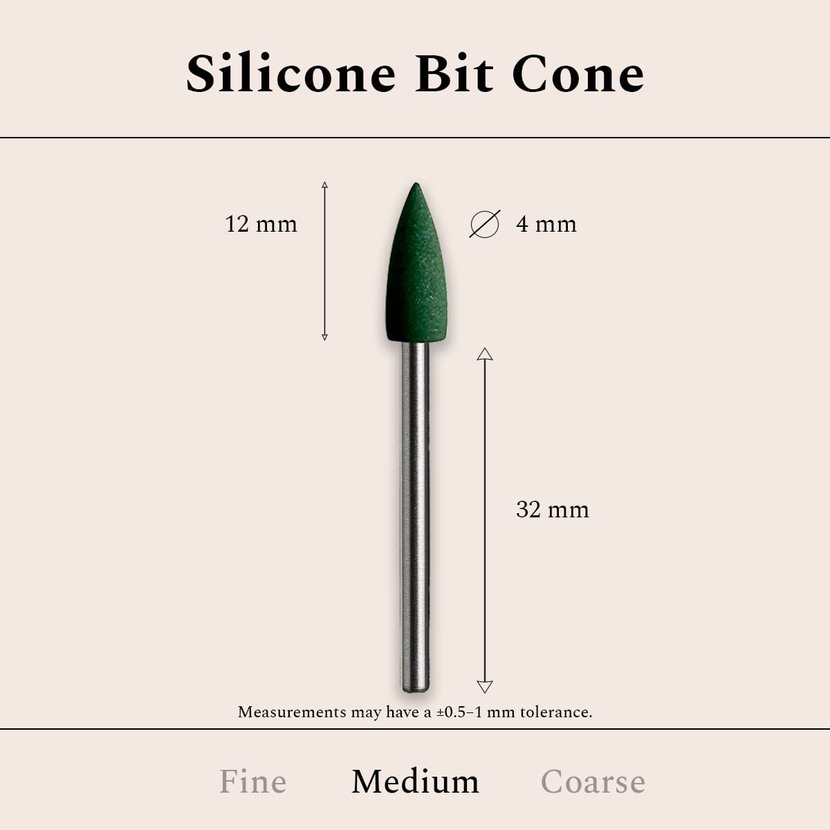Silicone Bit Cone Medium, 4 mm